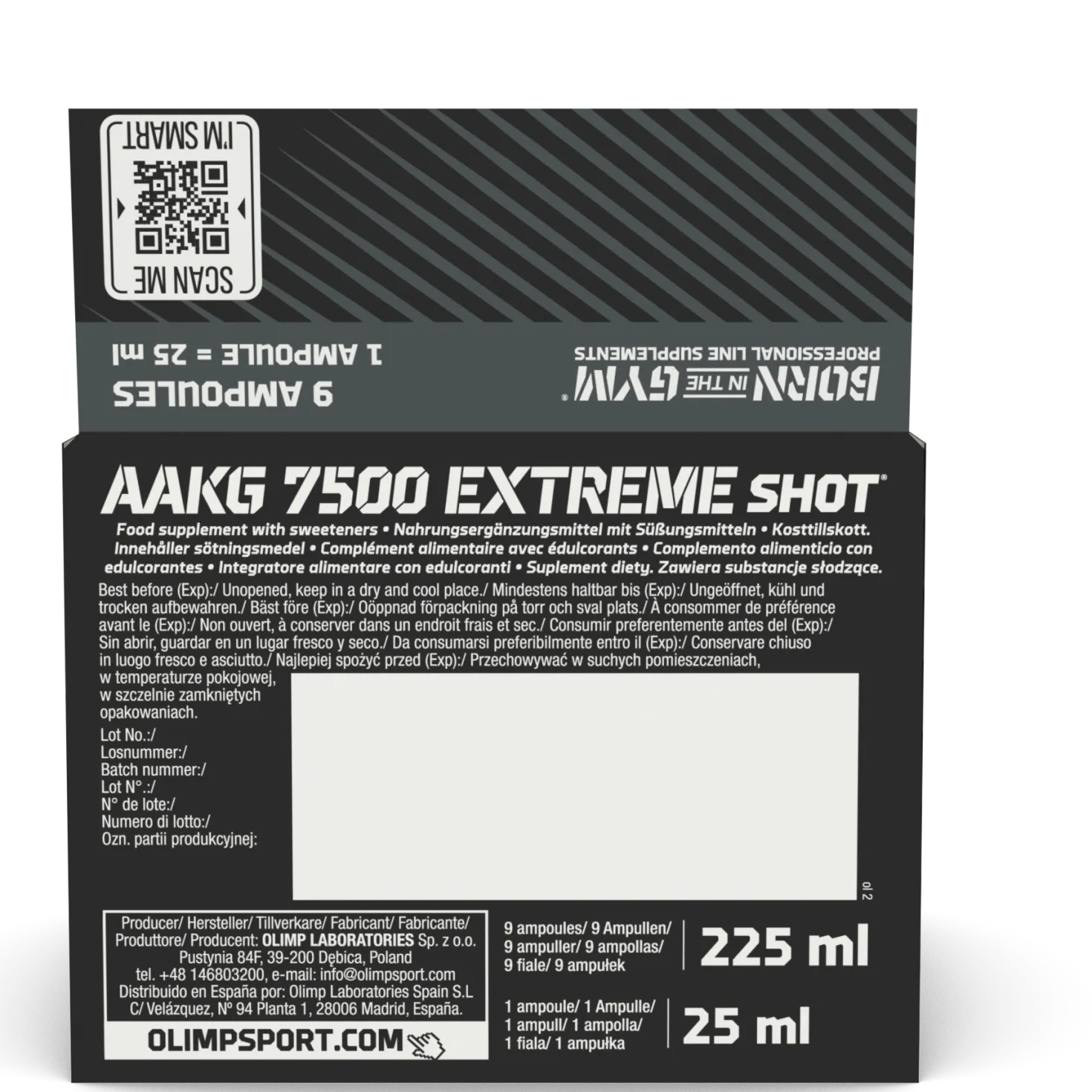AAKG 7500 Extreme Shot (9 x 25ml)
