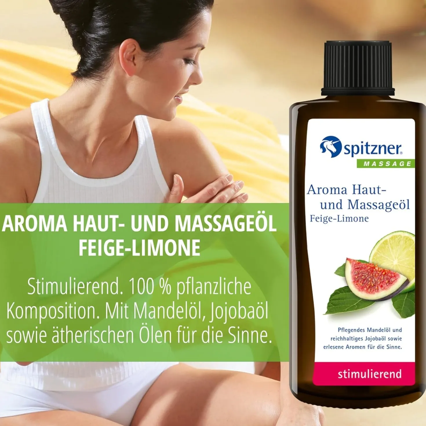 Aroma Haut- und Massageöl Feige-Limone (190ml)