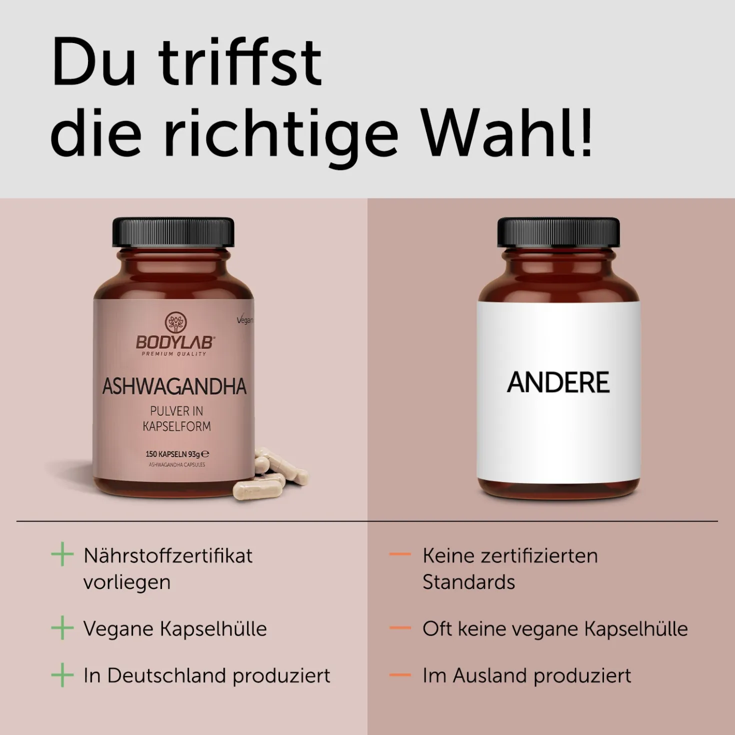 Ashwagandha Pulver in Kapselform (150 Kapseln)