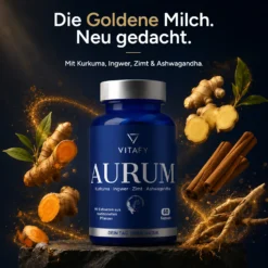 AURUM - Goldene Mischung mit Kurkuma, Ingwer, Zimt & Ashwagandha (60 Kapseln)