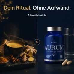 AURUM - Goldene Mischung mit Kurkuma, Ingwer, Zimt & Ashwagandha (60 Kapseln)