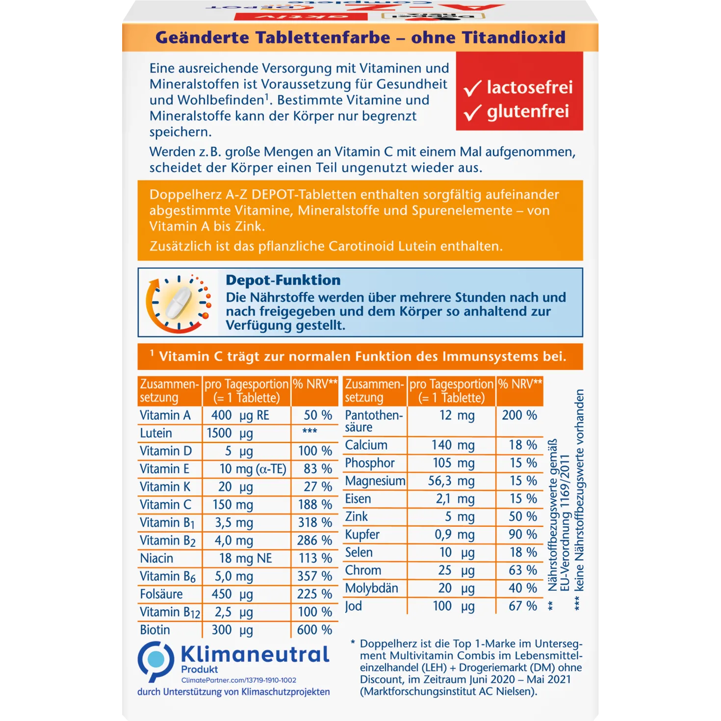 A-Z Langzeit Vitamine Depot (40 Tabletten)