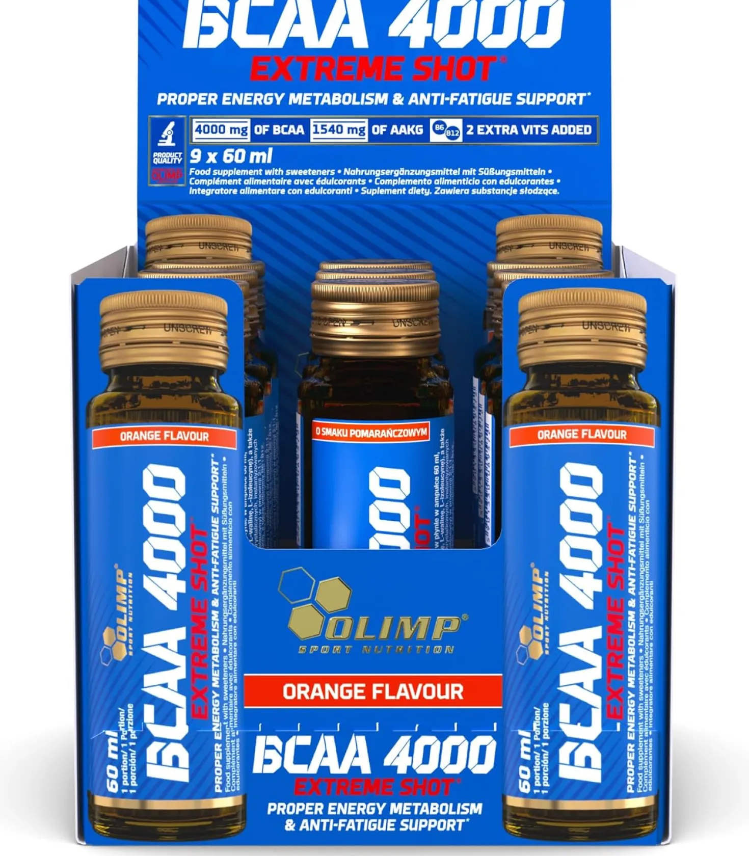 BCAA 4000 Extreme Shot Orange (9x60ml)