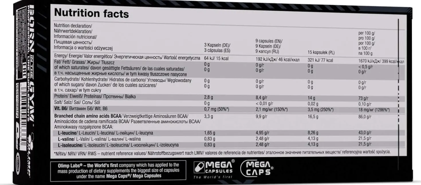 BCAA Mega Caps 1100 (120 Kapseln)
