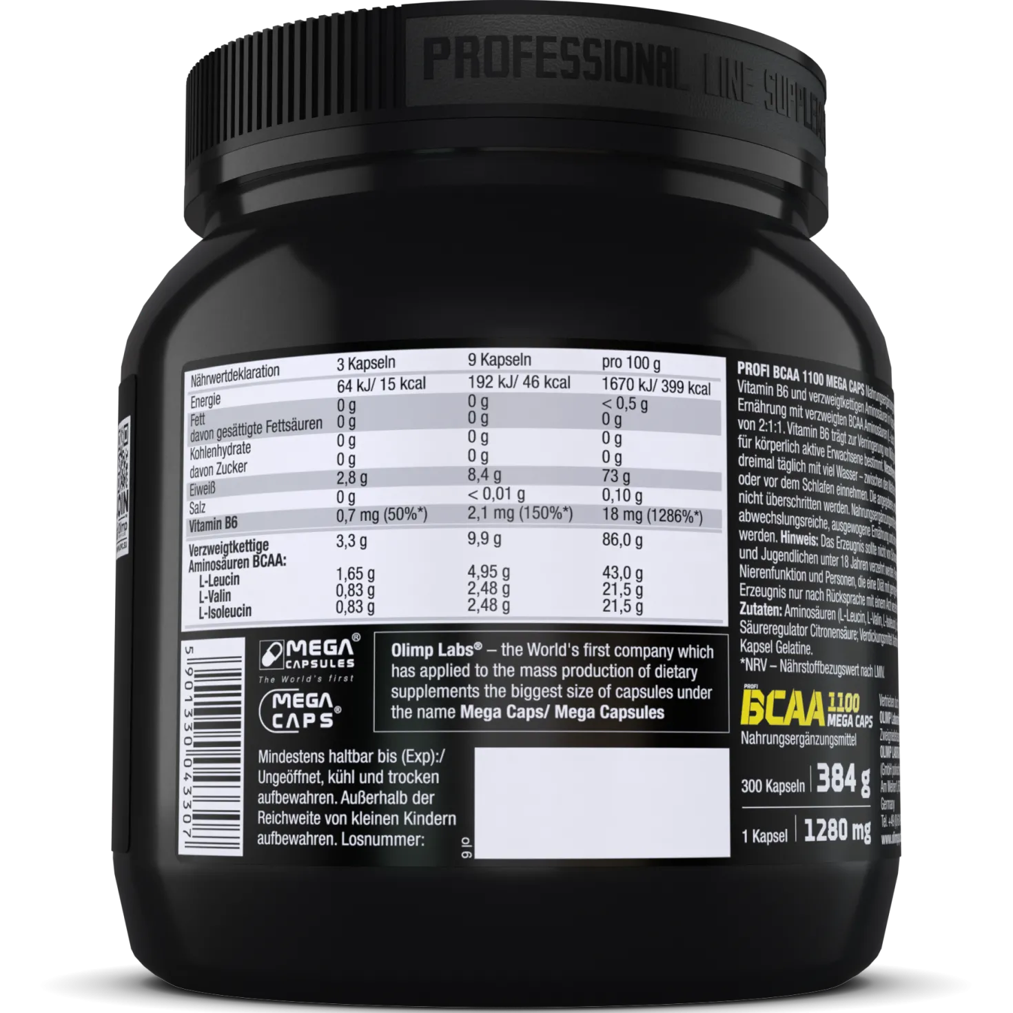 BCAA Mega Caps 1100 (300 Kapseln)