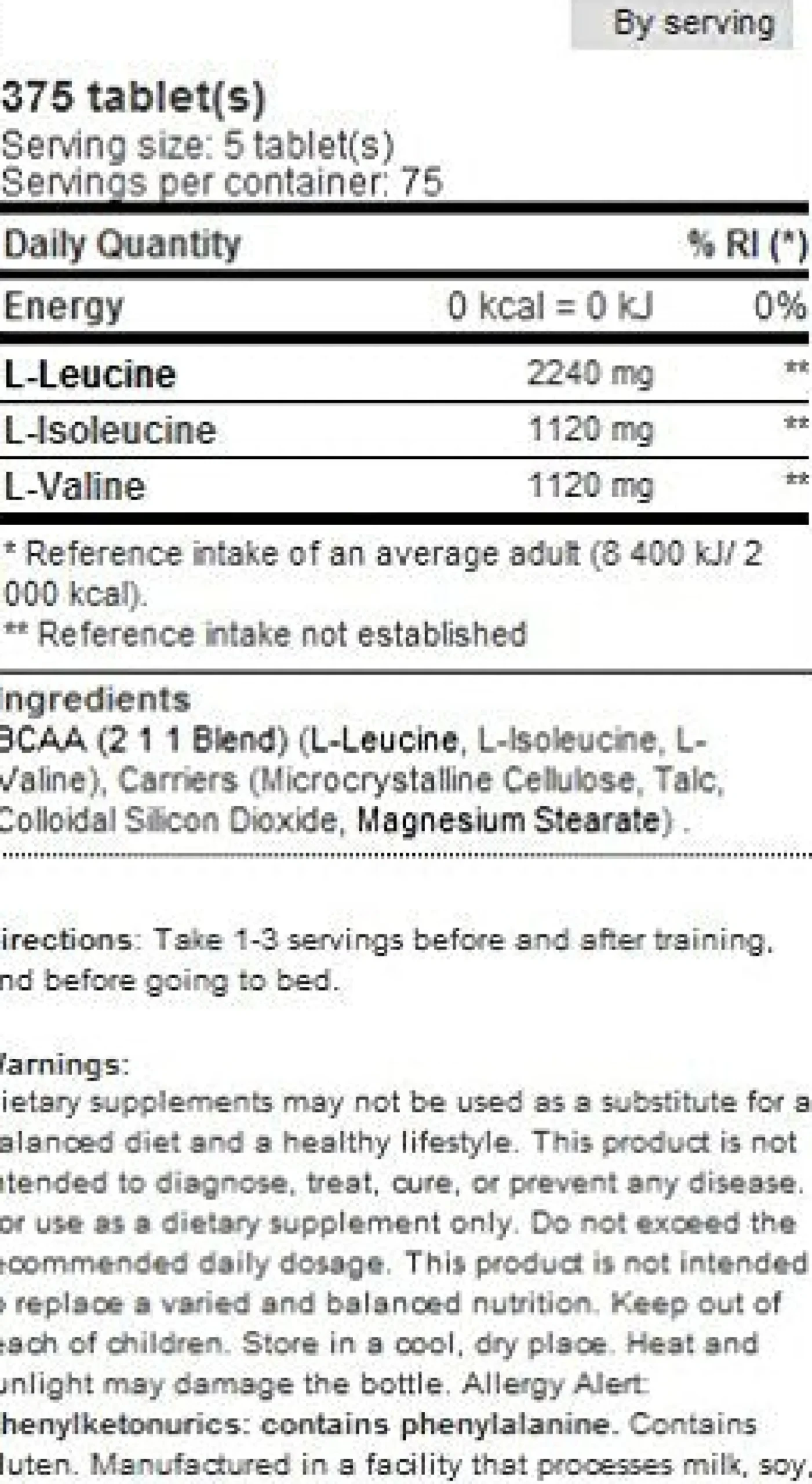 BCAA 6400 (375 Tabletten)