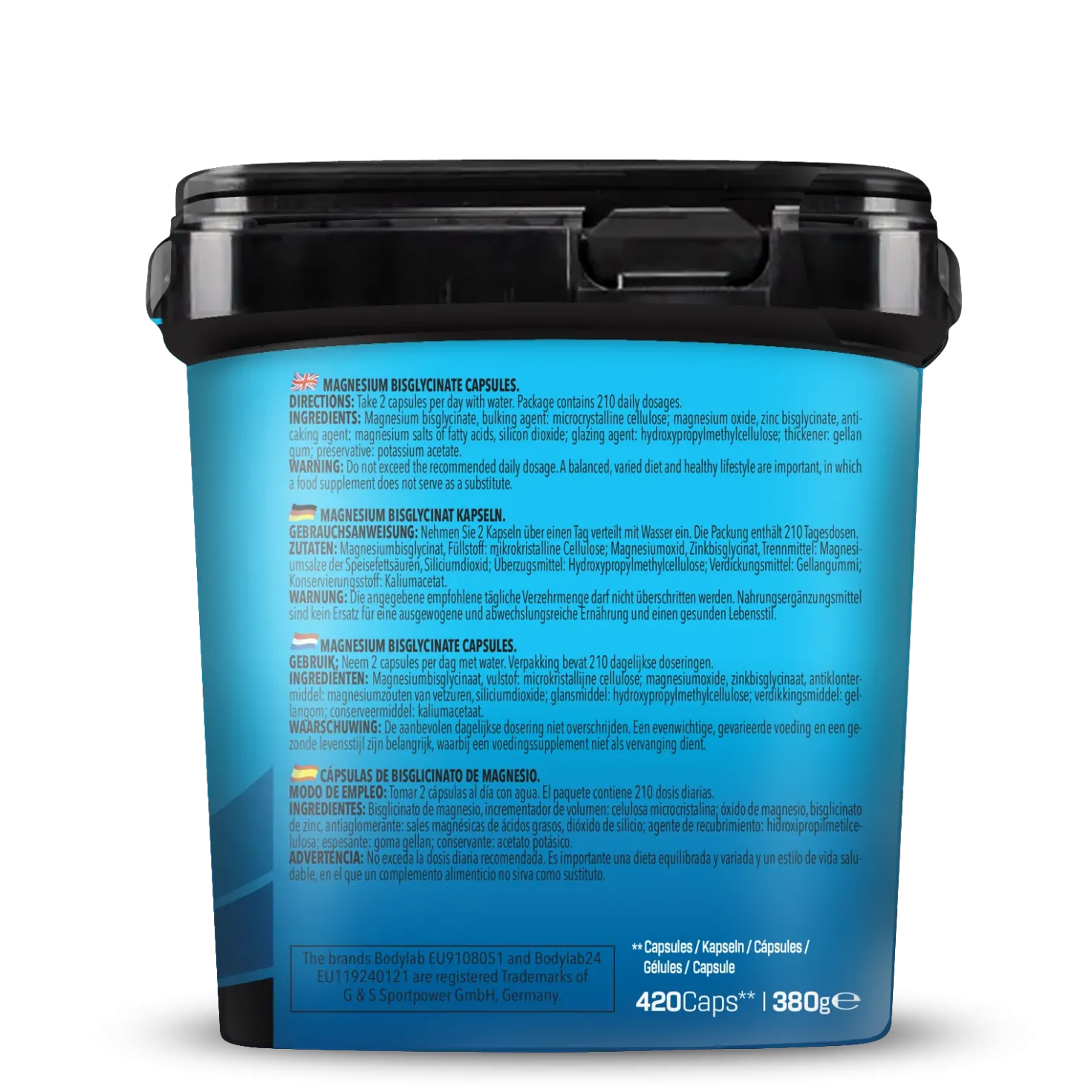 BIG PACK Magnesium Bisglycinate (420 Kapseln)