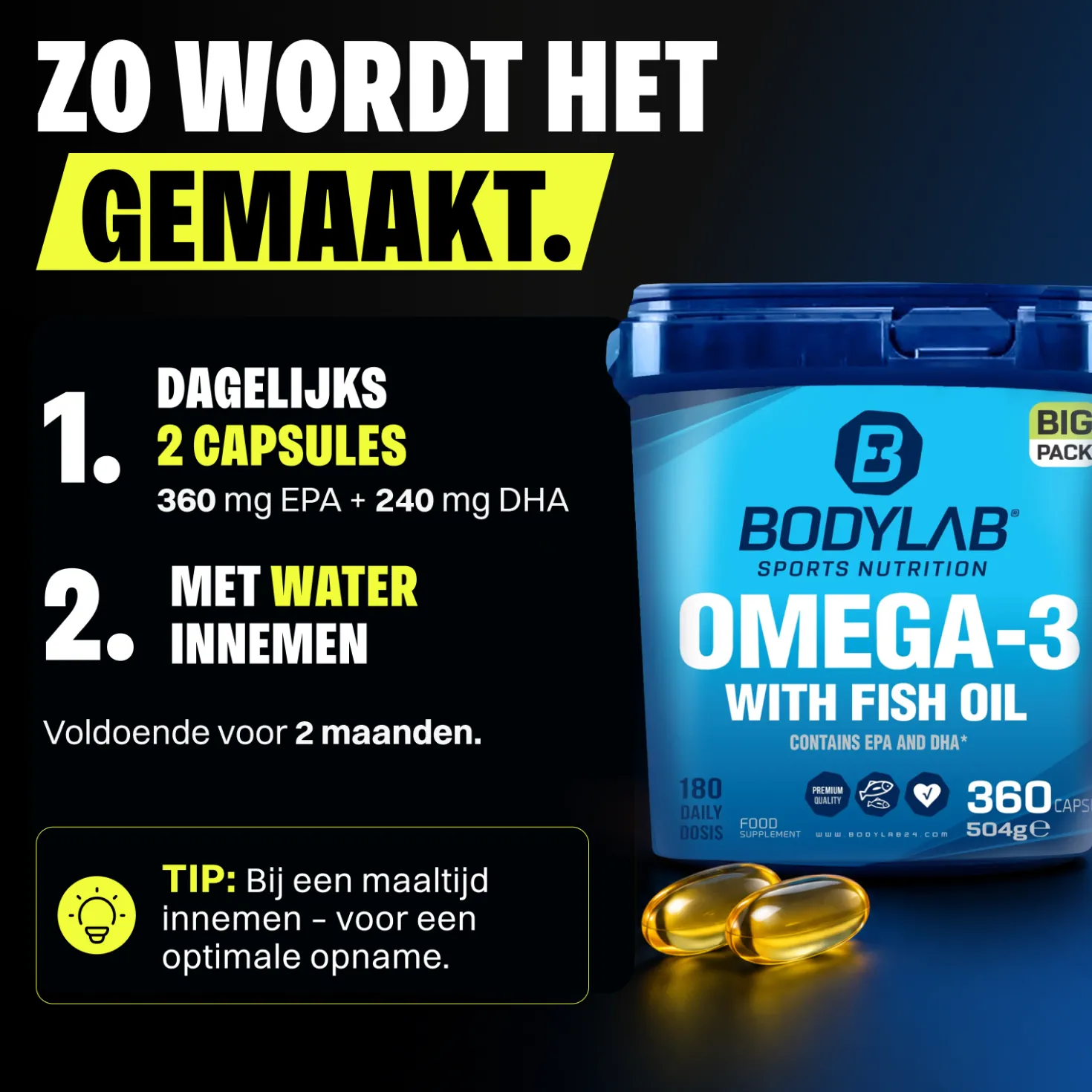BIG PACK Omega-3 (360 Kapseln)