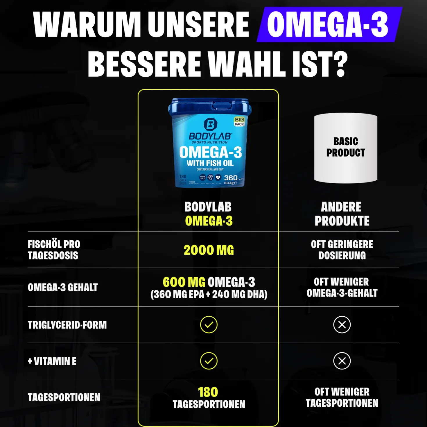 BIG PACK Omega-3 (360 Kapseln)
