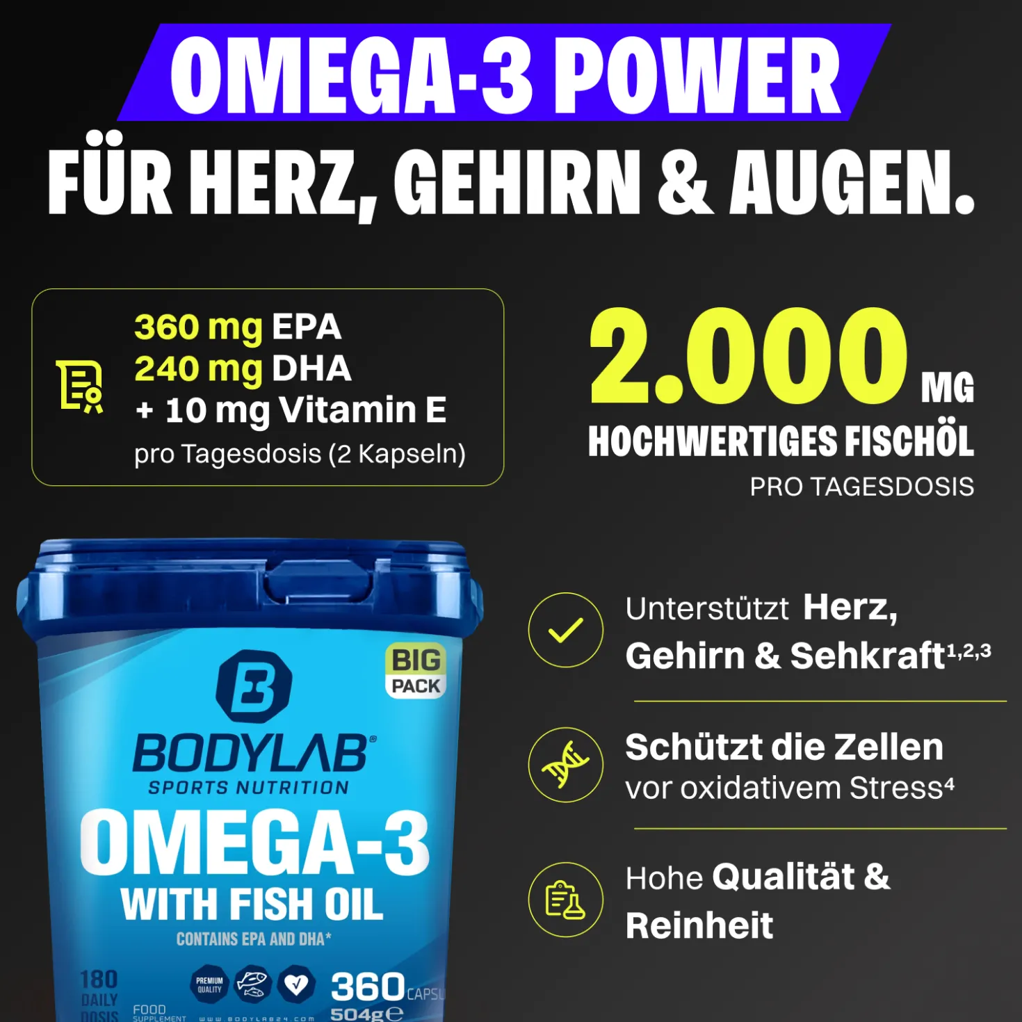 BIG PACK Omega-3 (360 Kapseln)