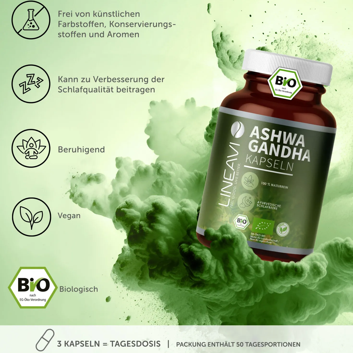 Bio Ashwagandha Kapseln (150 Kapseln)