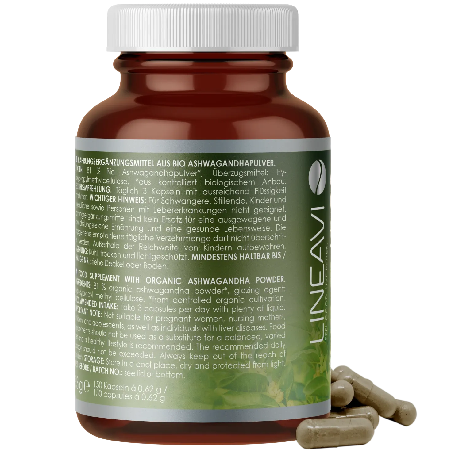 Bio Ashwagandha Kapseln (150 Kapseln)