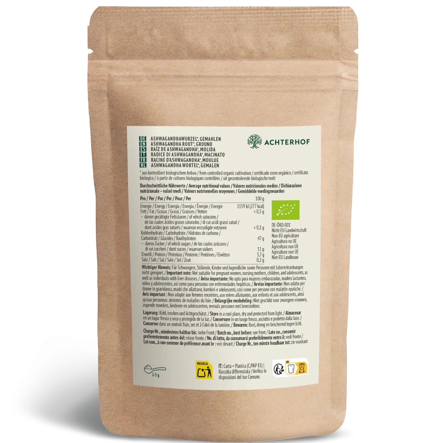 Bio Ashwagandha Pulver (250g)