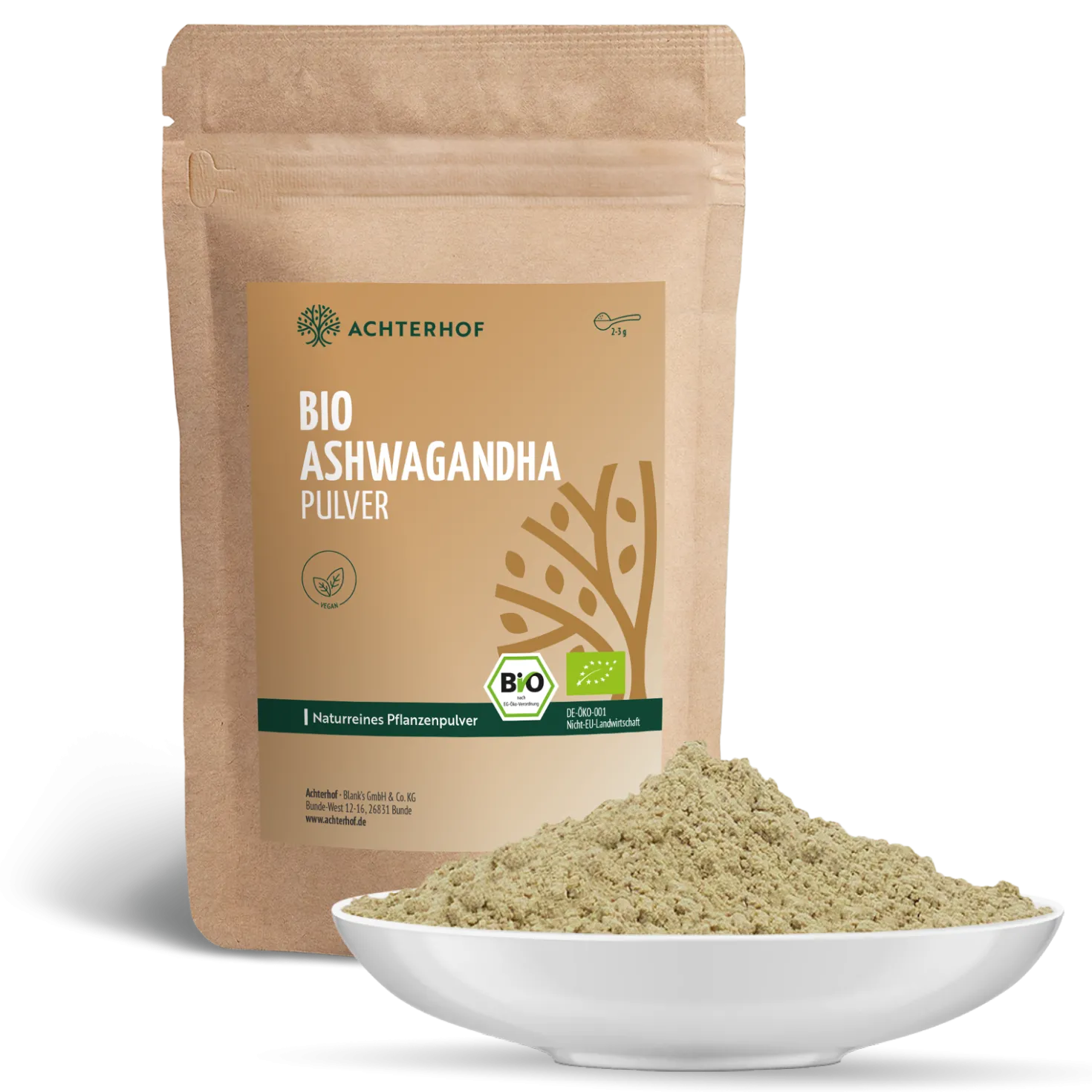 Bio Ashwagandha Pulver (1000g)