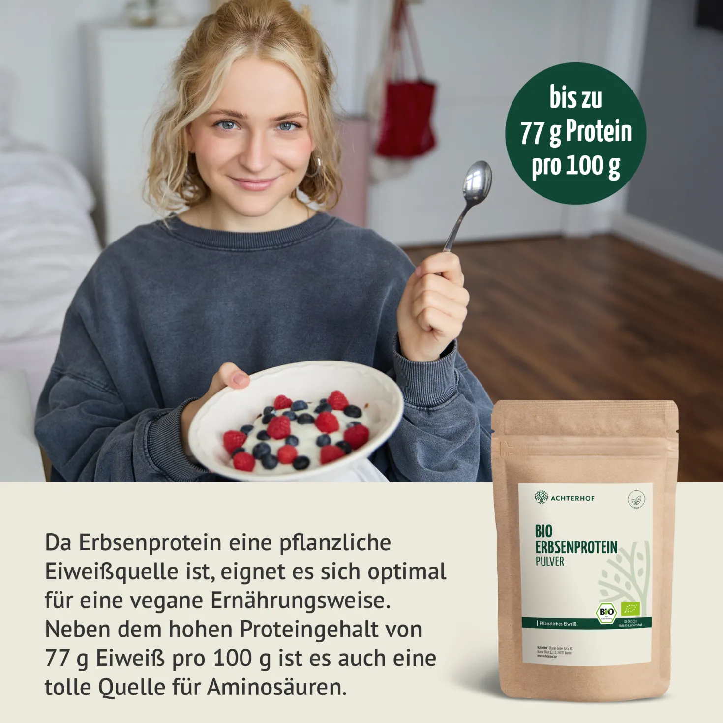 Bio Erbsenprotein Pulver (250g)