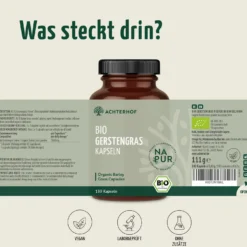 Bio Gerstengras Kapseln (180 Kapseln)