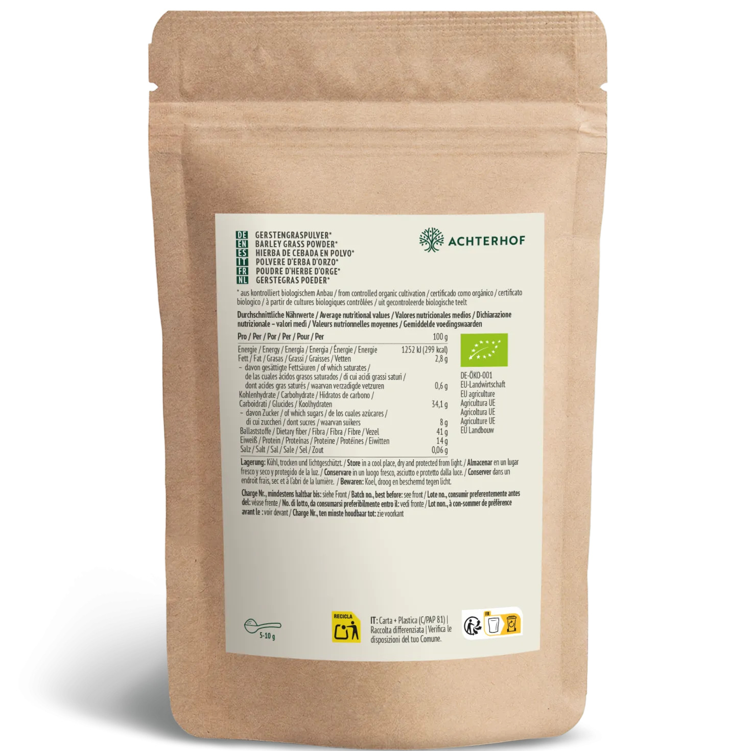 Bio Gerstengras Pulver (1000g)