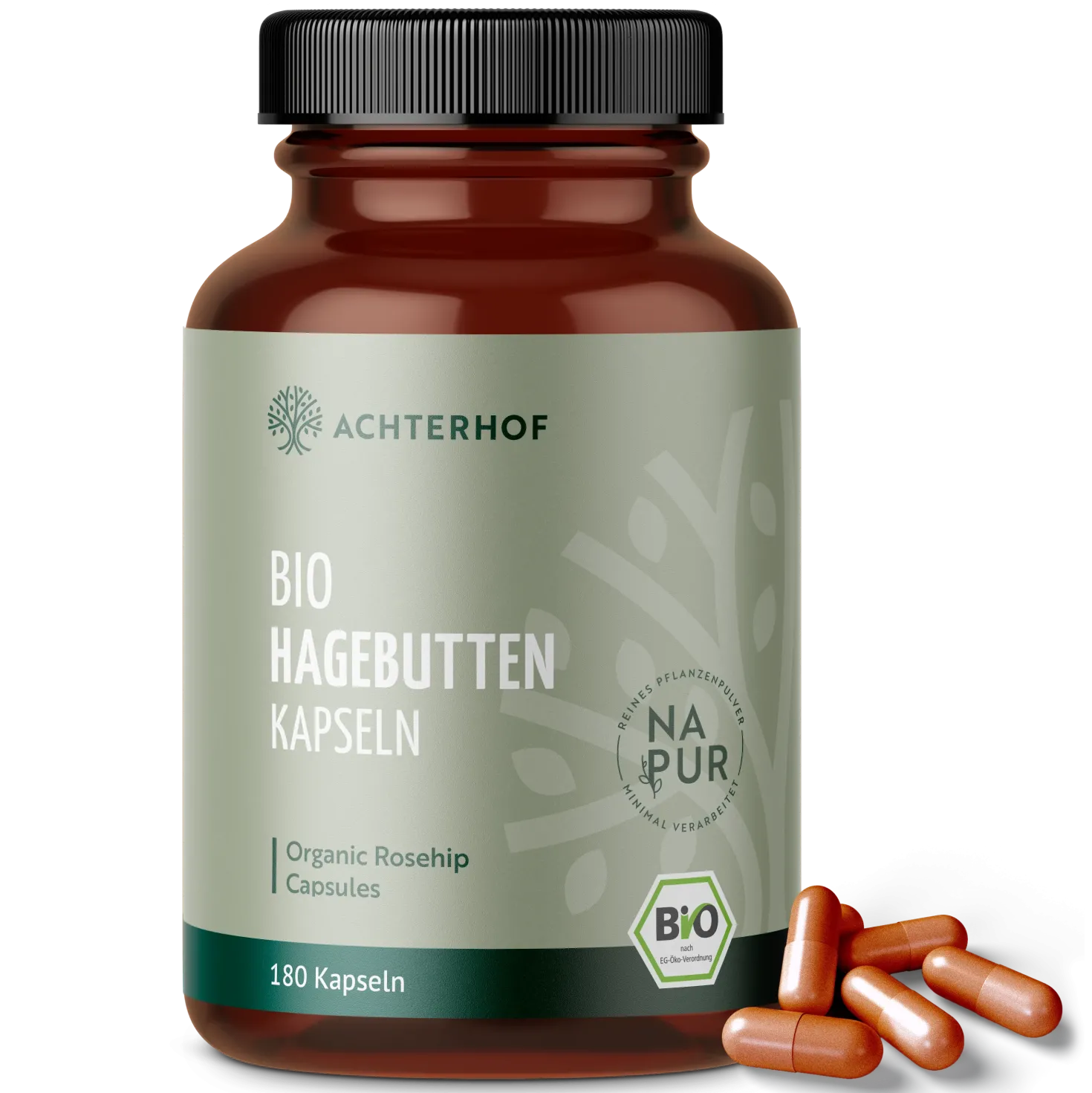 Bio Hagebutten Kapseln (180 Kapseln)