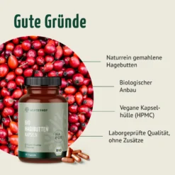 Bio Hagebutten Kapseln (180 Kapseln)