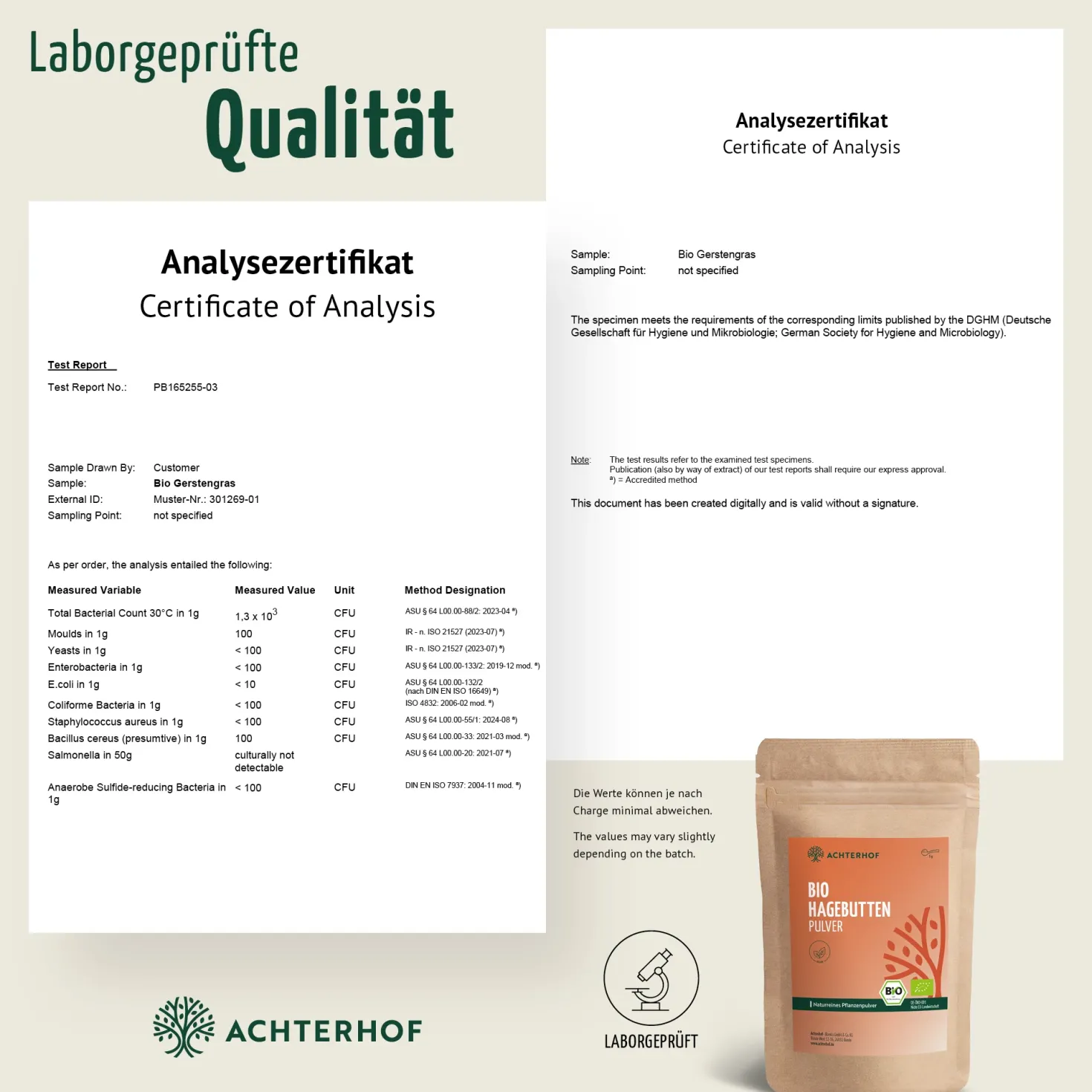 Bio Hagebutten Pulver (500g)