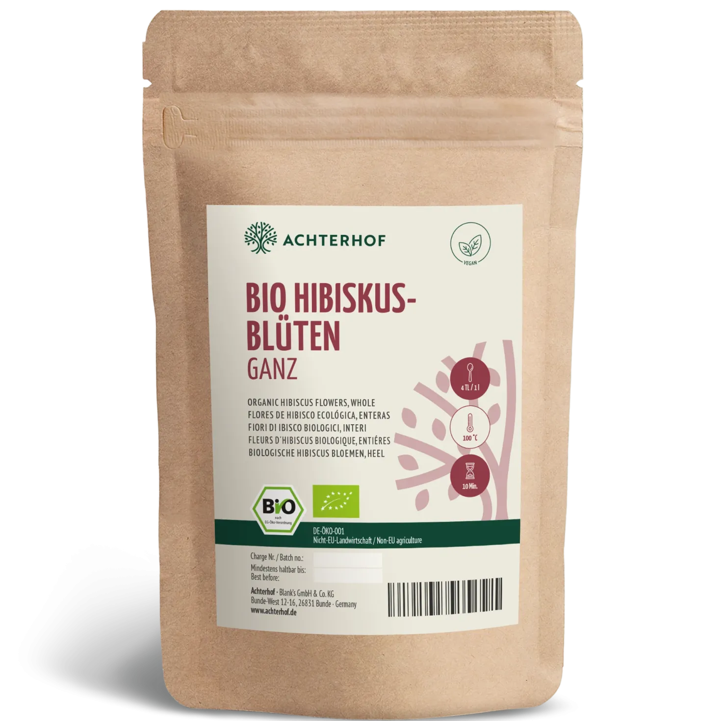 Bio Hibiskusblüten ganz (500g)
