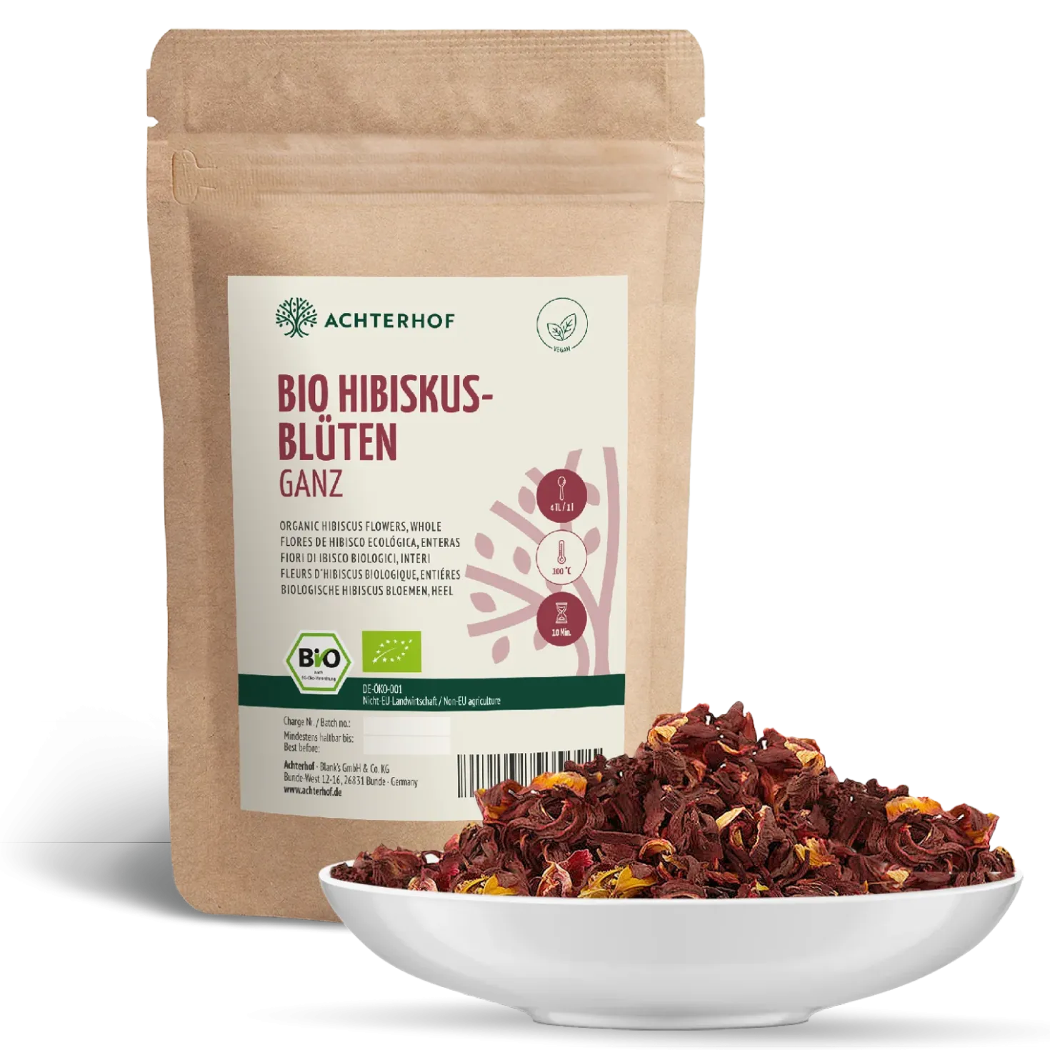 Bio Hibiskusblüten ganz (500g)