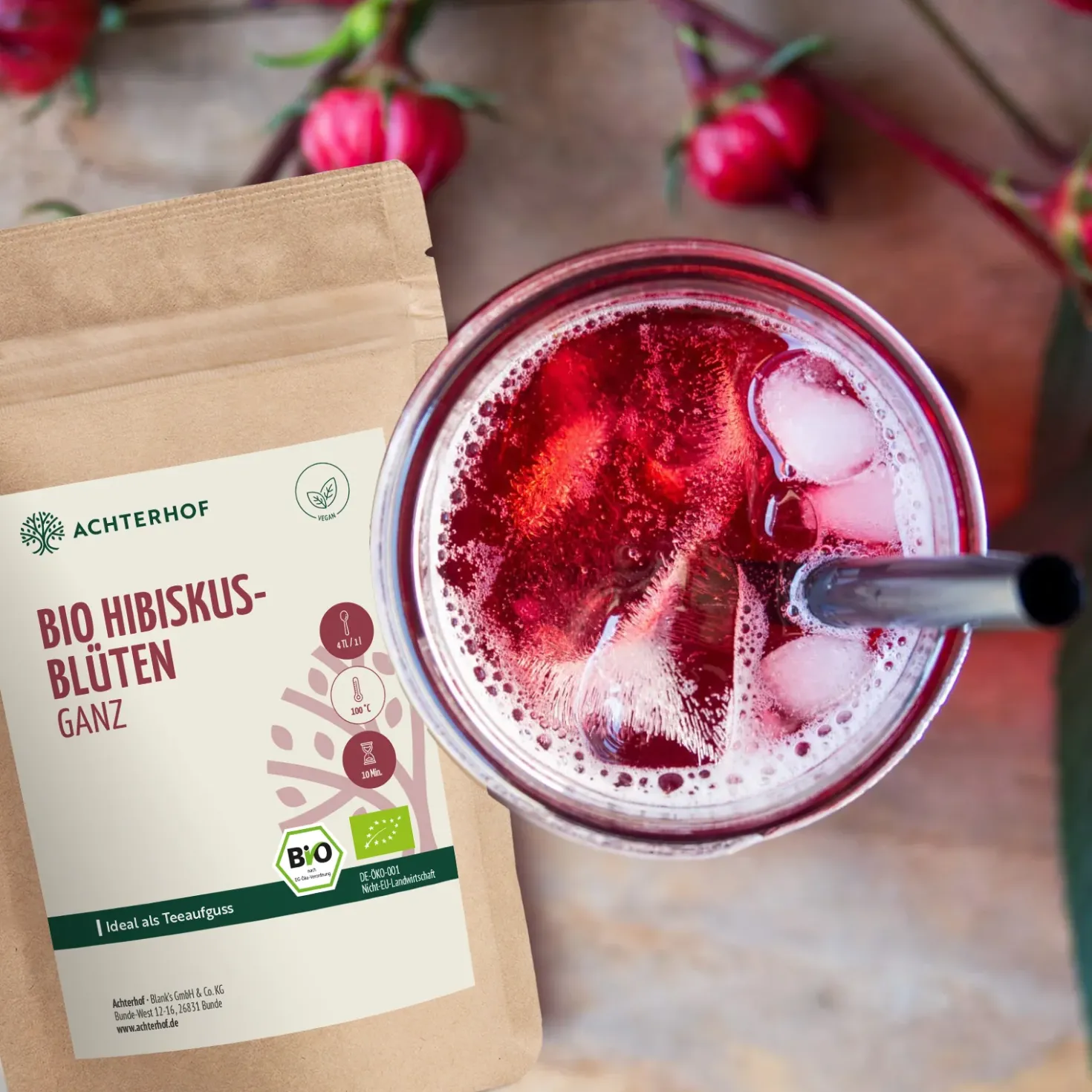 Bio Hibiskusblüten ganz (500g)