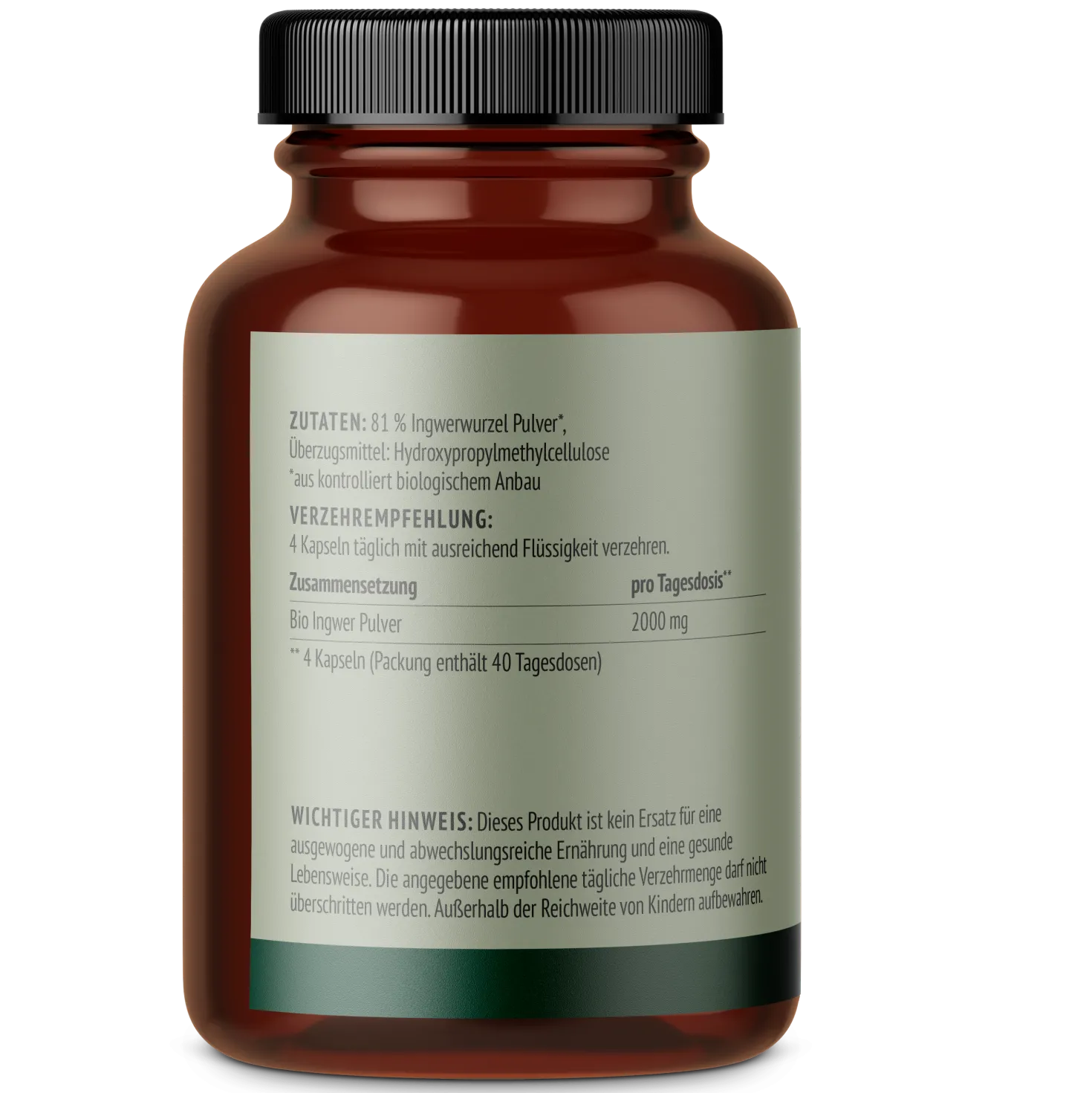 Bio Ingwer Kapseln (160 Kapseln)