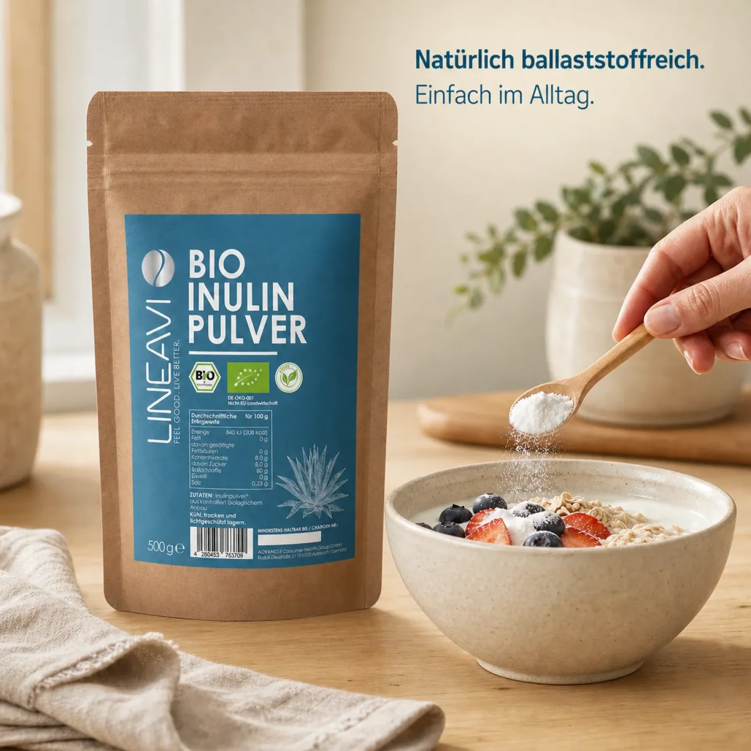 Bio Inulinpulver Agave (500g)