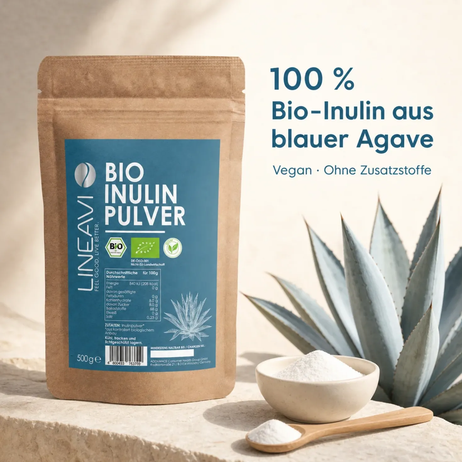Bio Inulinpulver Agave (500g)