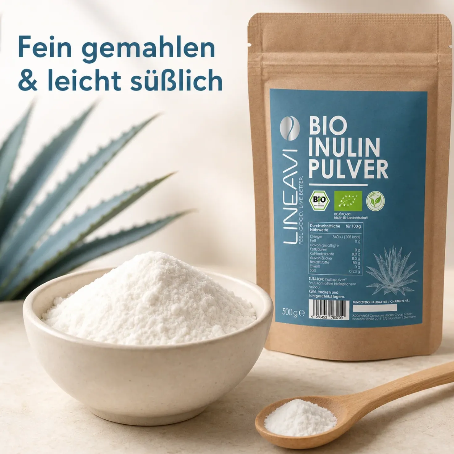 Bio Inulinpulver Agave (500g)