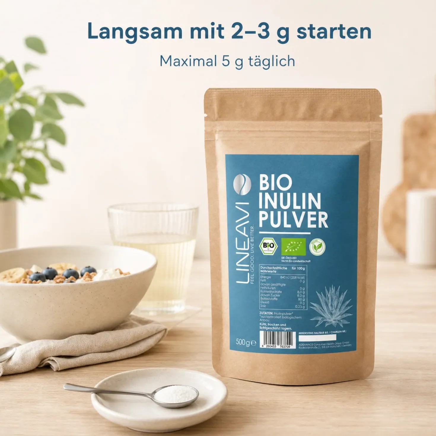 Bio Inulinpulver Agave (500g)