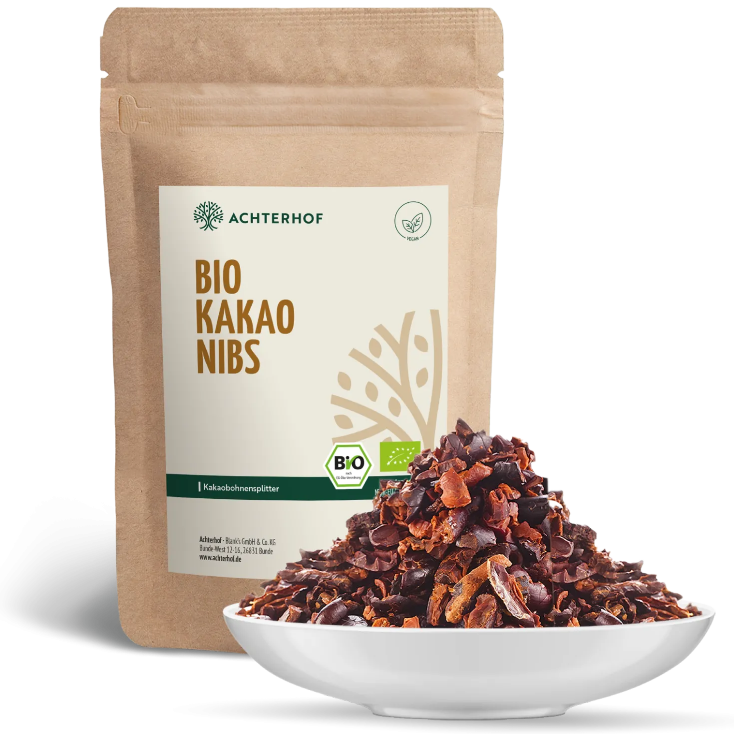 Bio Kakao Nibs roh & ungeröstet (1000g)