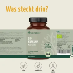 Bio Kurkuma Kapseln (180 Kapseln)
