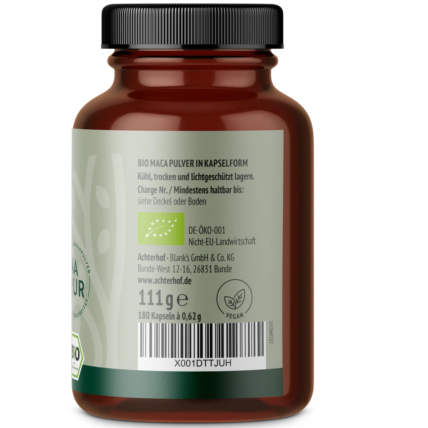 Bio Maca Kapseln (180 Kapseln)