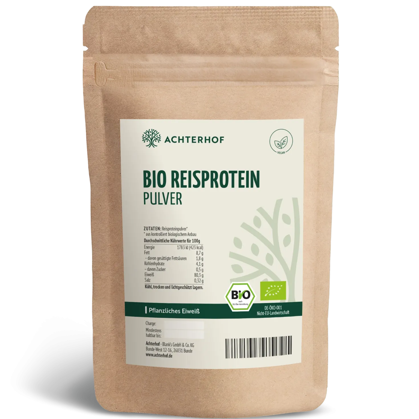 Bio Reisprotein Pulver (1000g)