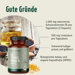 Bio Schwarzkümmel-Öl Kapseln (400 Kapseln)