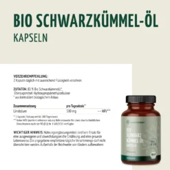 Bio Schwarzkümmel-Öl Kapseln (400 Kapseln)