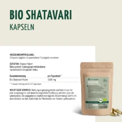 Bio Shatavari Kapseln Nachfüllpack (400 Kapseln)