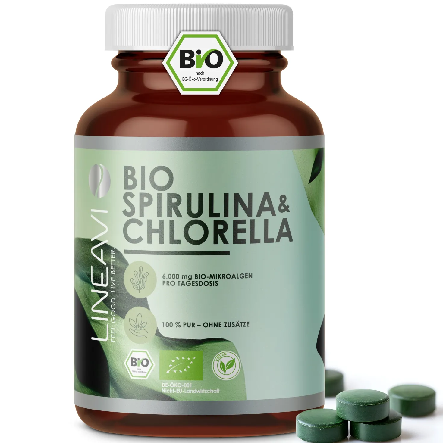 Bio Spirulina & Chlorella (400 Tabletten)