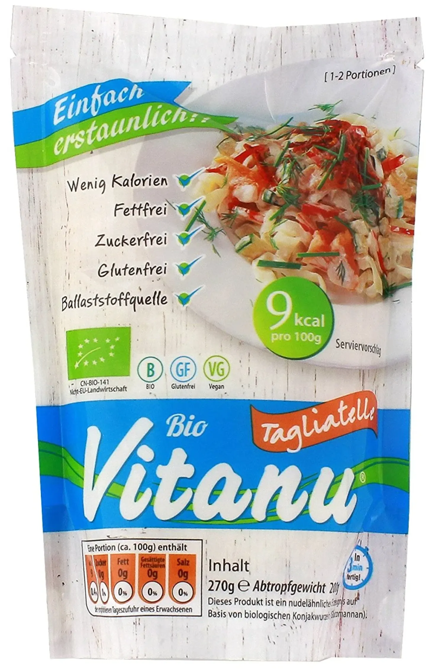 Bio Tagliatelle Konjak Nudeln (270g)
