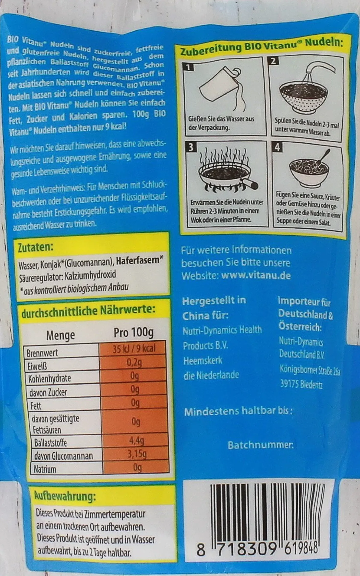 Bio Tagliatelle Konjak Nudeln (270g)
