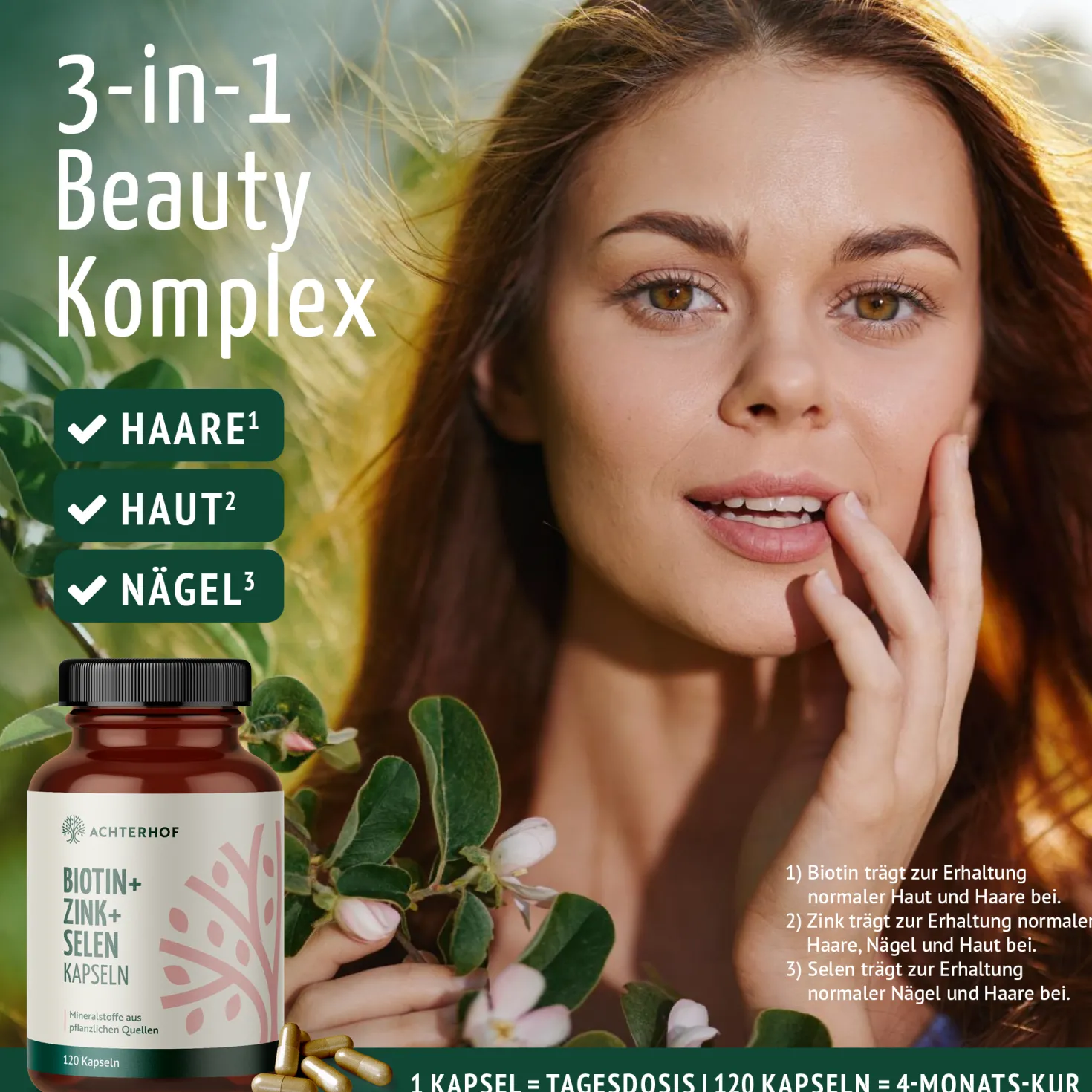 Biotin+Zink+Selen Kapseln (120 Kapseln)