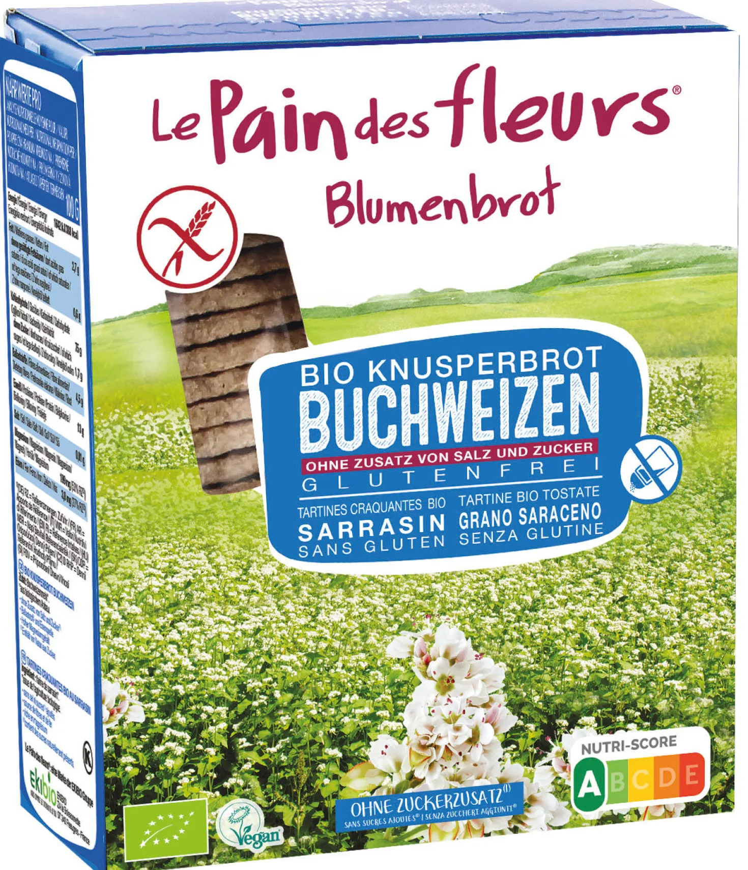 Blumenbrot Buchweizen ohne Zusatz von Zucker ohne Salz bio (150g)