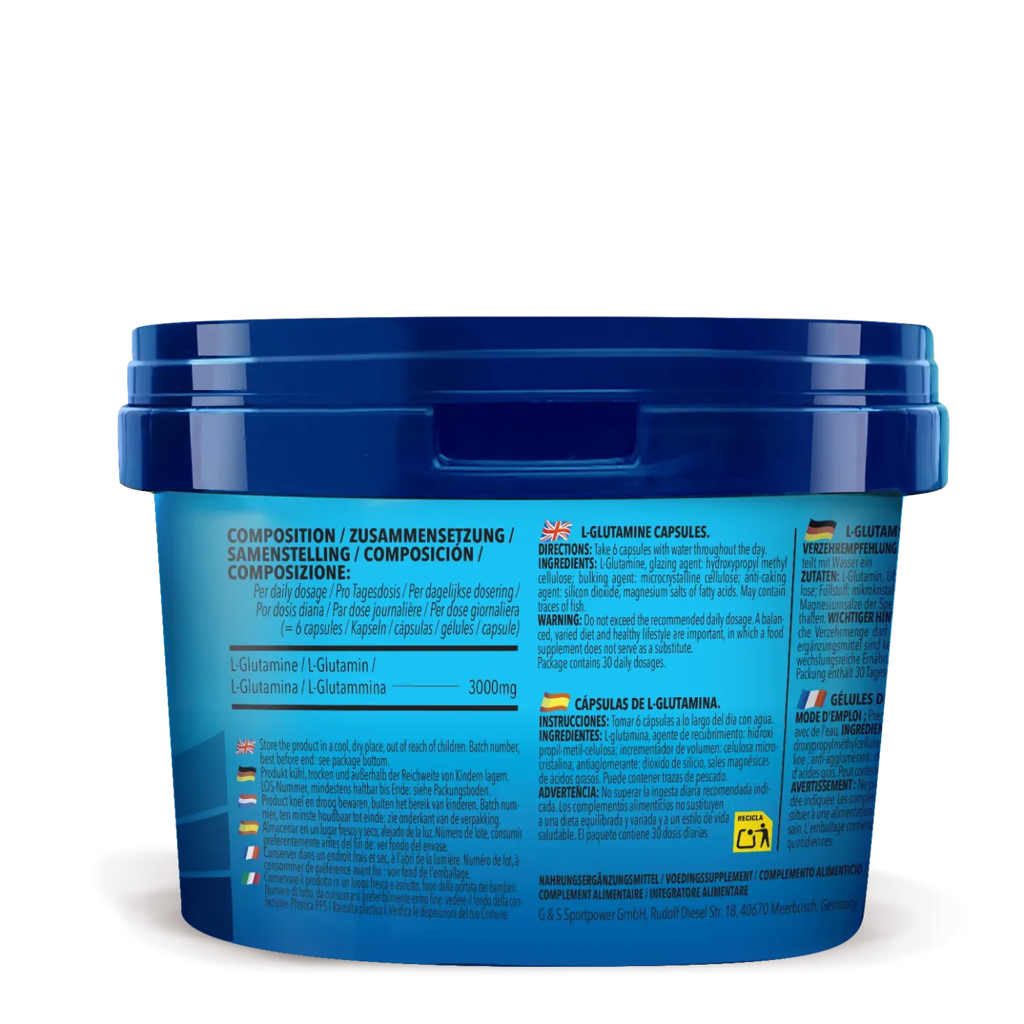 BODYLABL-Glutamin (180 Kapseln)