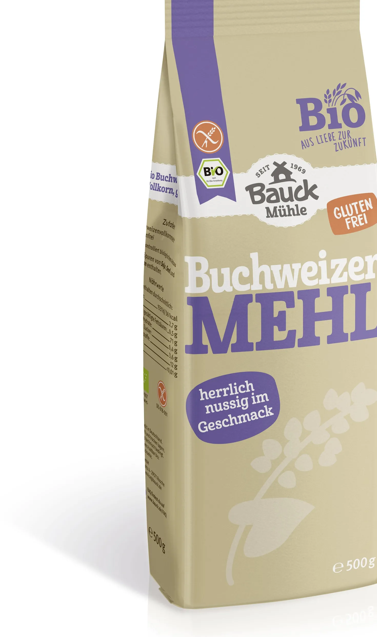 Buchweizenmehl Vollkorn bio (500g)