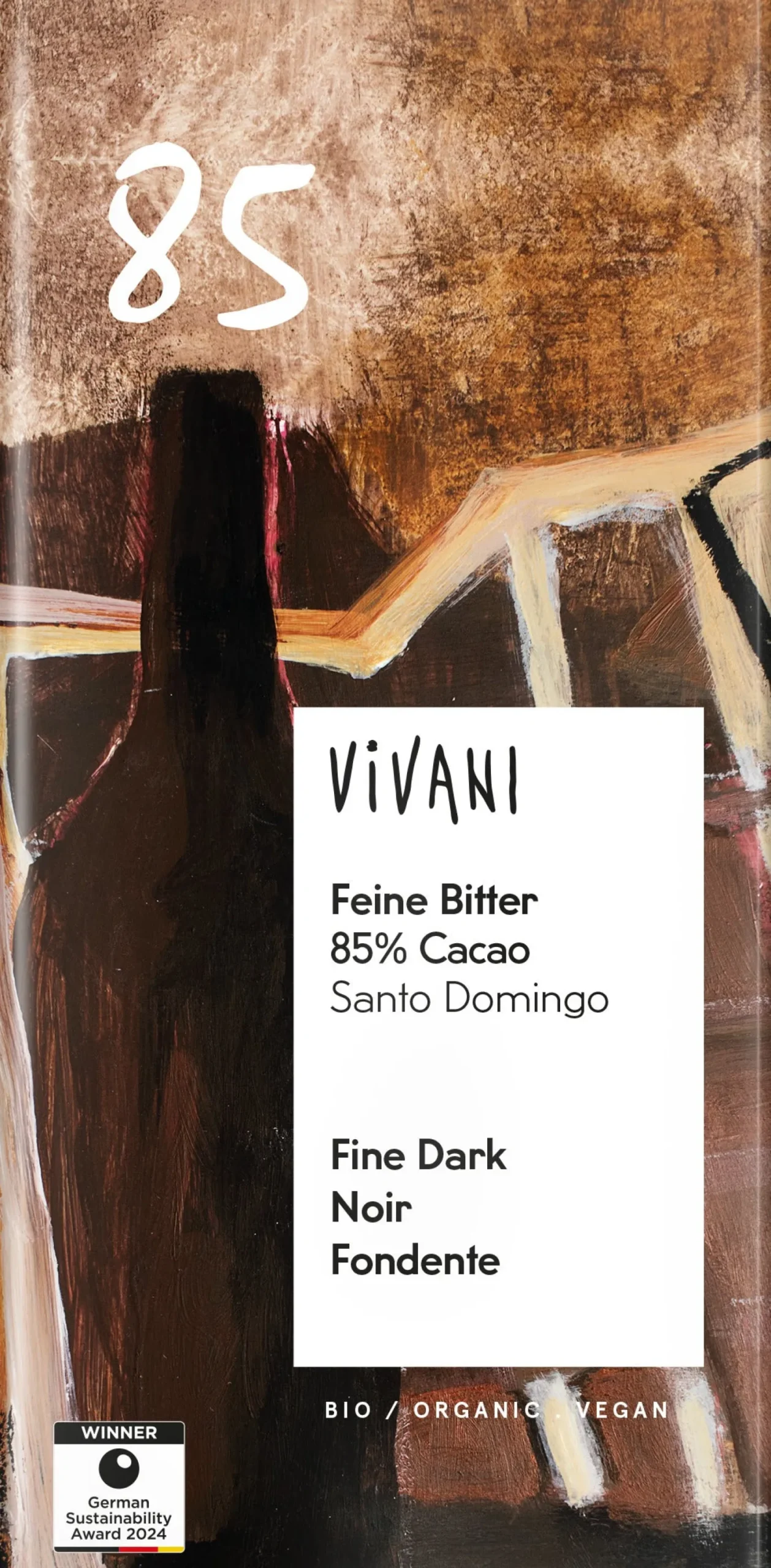 Cacao 85% Feine Bitter Schokolade bio (80g)
