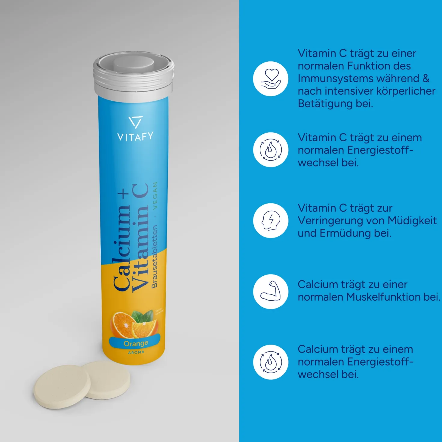 Calcium + Vitamin C - Orange (20 Brausetabletten)