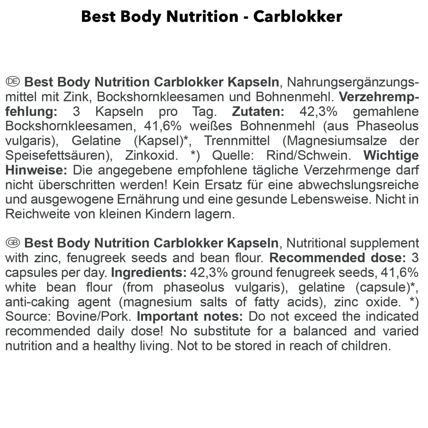 Carblokker (100 Kapseln)
