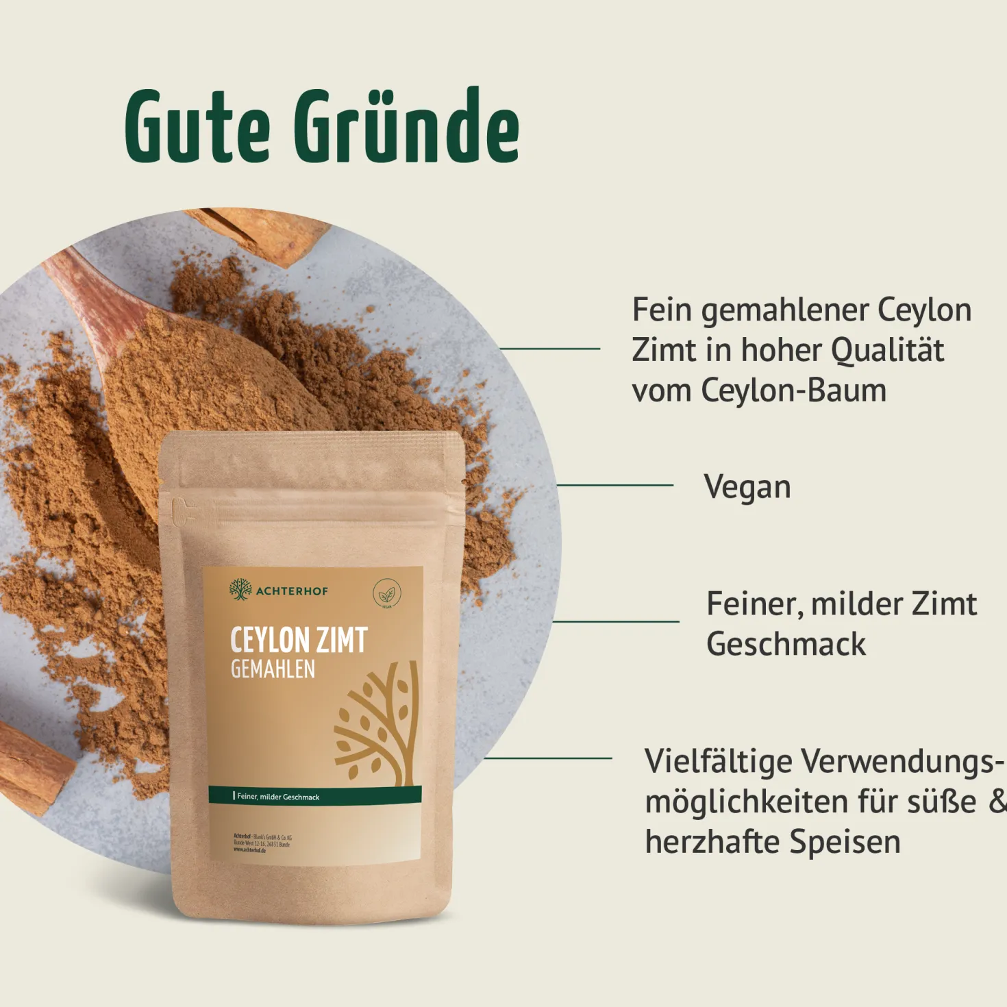 Ceylon Zimt gemahlen (1000g)